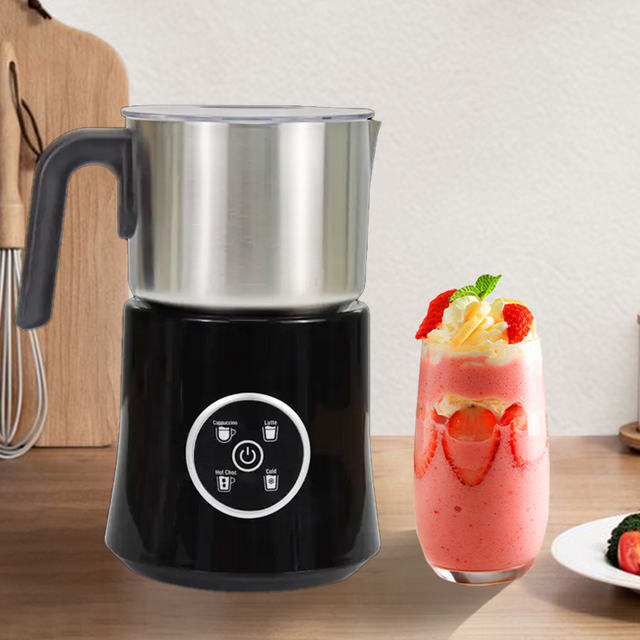 LL-in-1 BARISTAMAKER FROTHER MLOKA, FROTER PIANIA ELEKTRYCZNY DO MIKROFOAM LATTE Art i kawa, 15 uncji/450 ml Automatyczne cieplejsze mleko z 30 napojami, sejfem zmywarki, mleczarni/roślin
