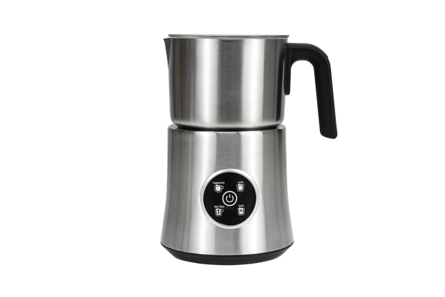 Gorąca czekolada z 5 w 1 Frother mleka i parowiec, profesjonalny parowiec mleczny, 17 uncji/3,5 uncji, stal nierdzewna, gorące i zimne mleko Frother do latte, Macchiato, Cappuccino i gorąca czekolada